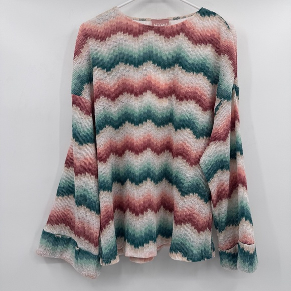 Show Me Your Mumu Top Women Medium NEW Long Bell Sleeve Open Knit Boho Hippie - Picture 1 of 12